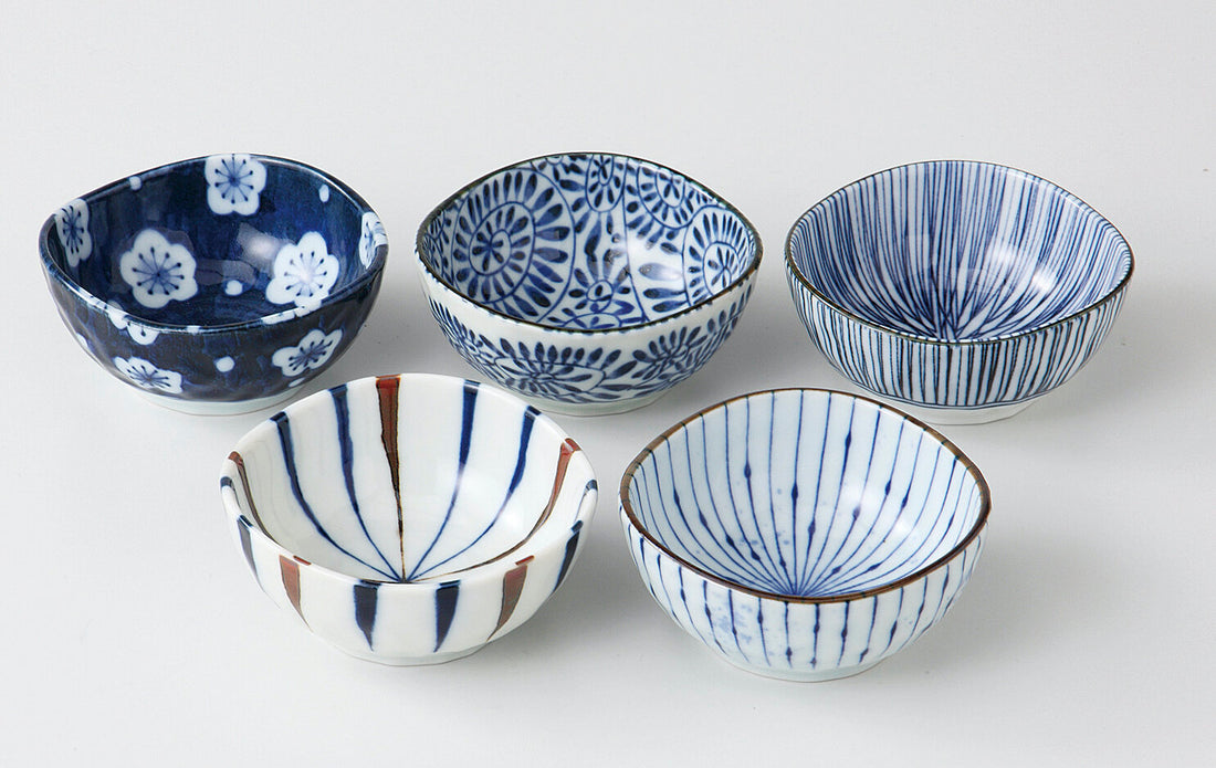 Aizomekoubou 5 bowl set
