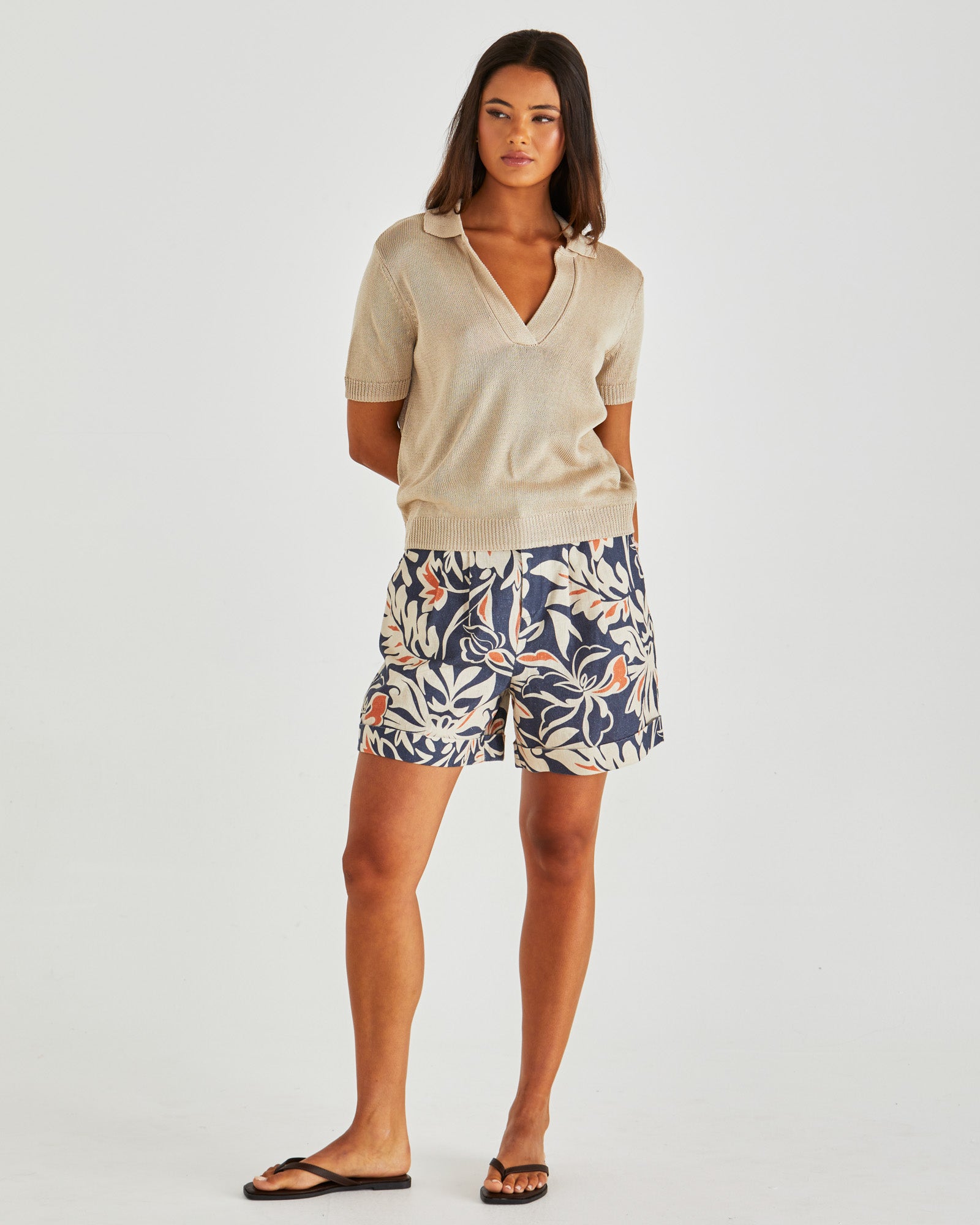 Abbie Knit Polo neutral
