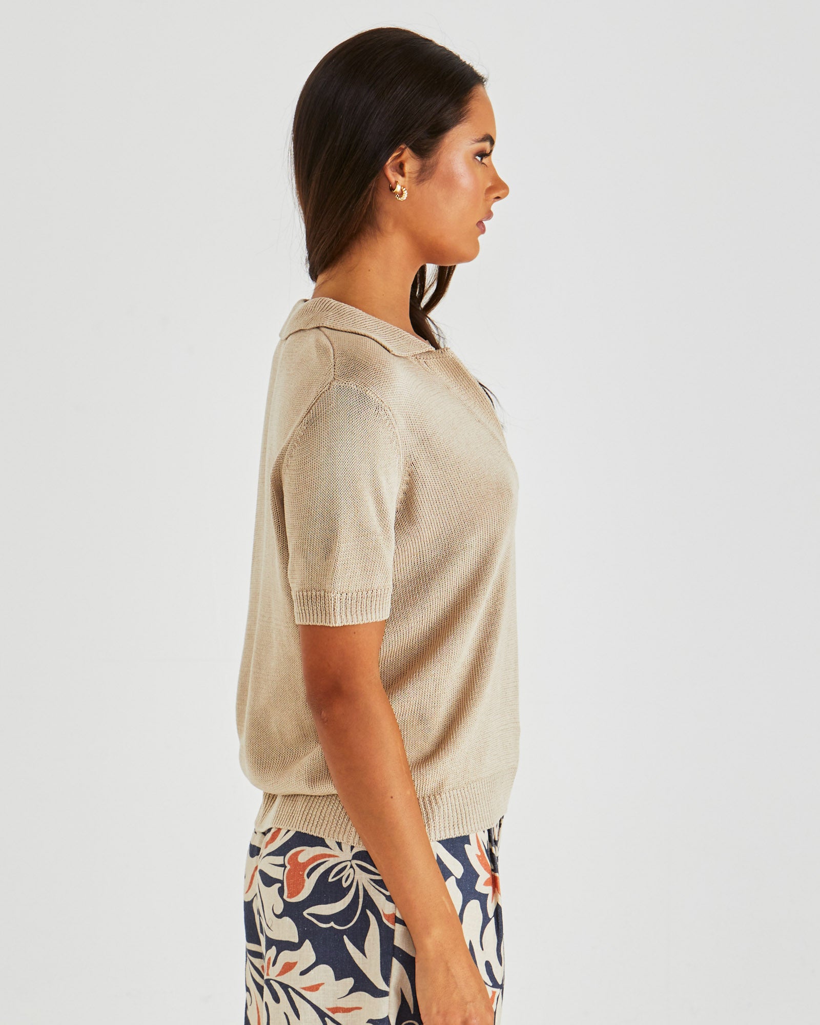 Abbie Knit Polo neutral