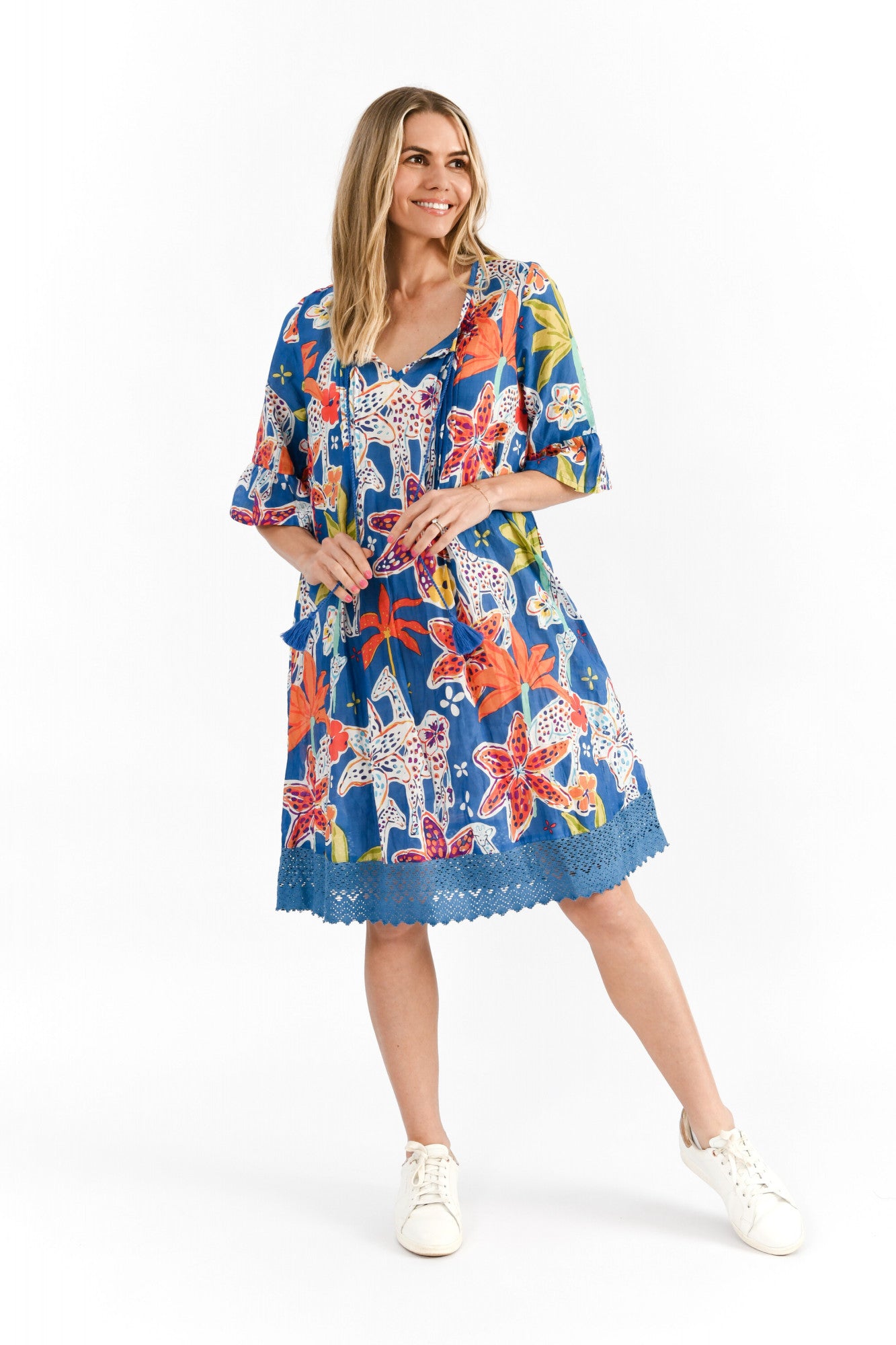 Hannah Tunic Boho Short Sleeve