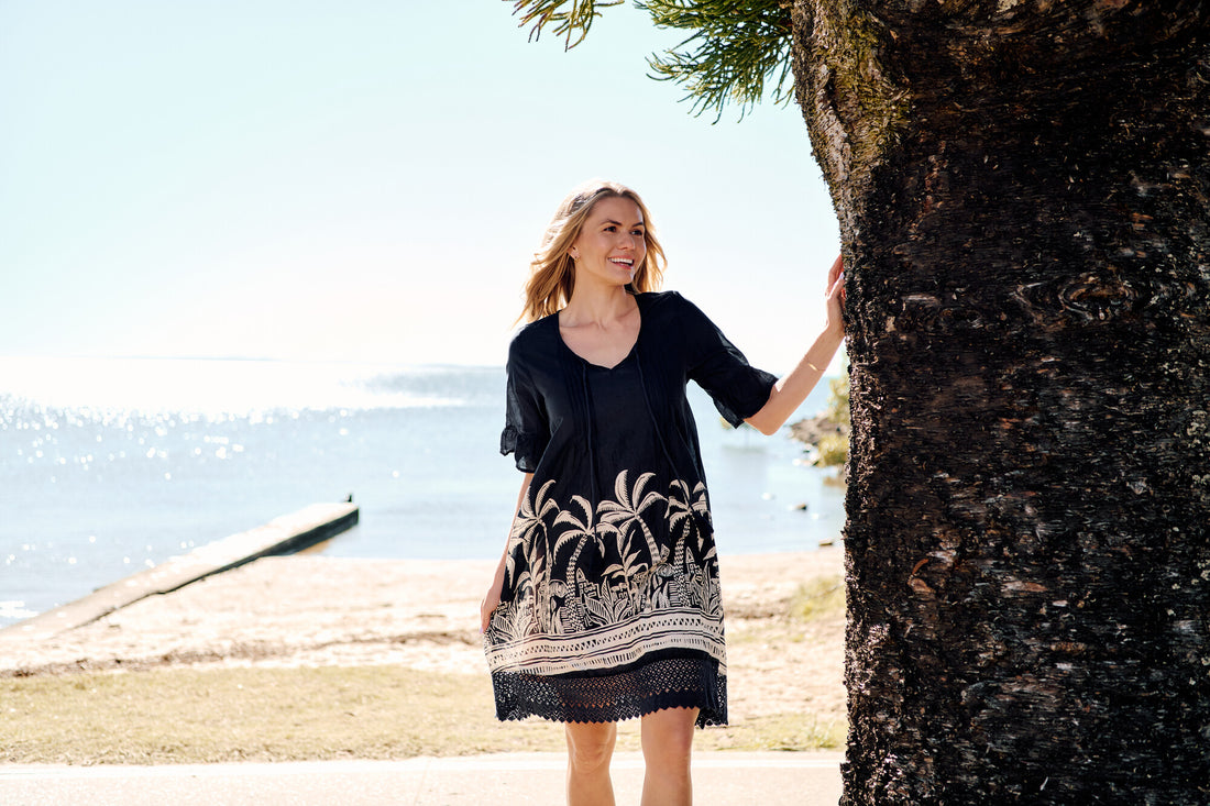 Hannah Tunic boho short sleeve dress