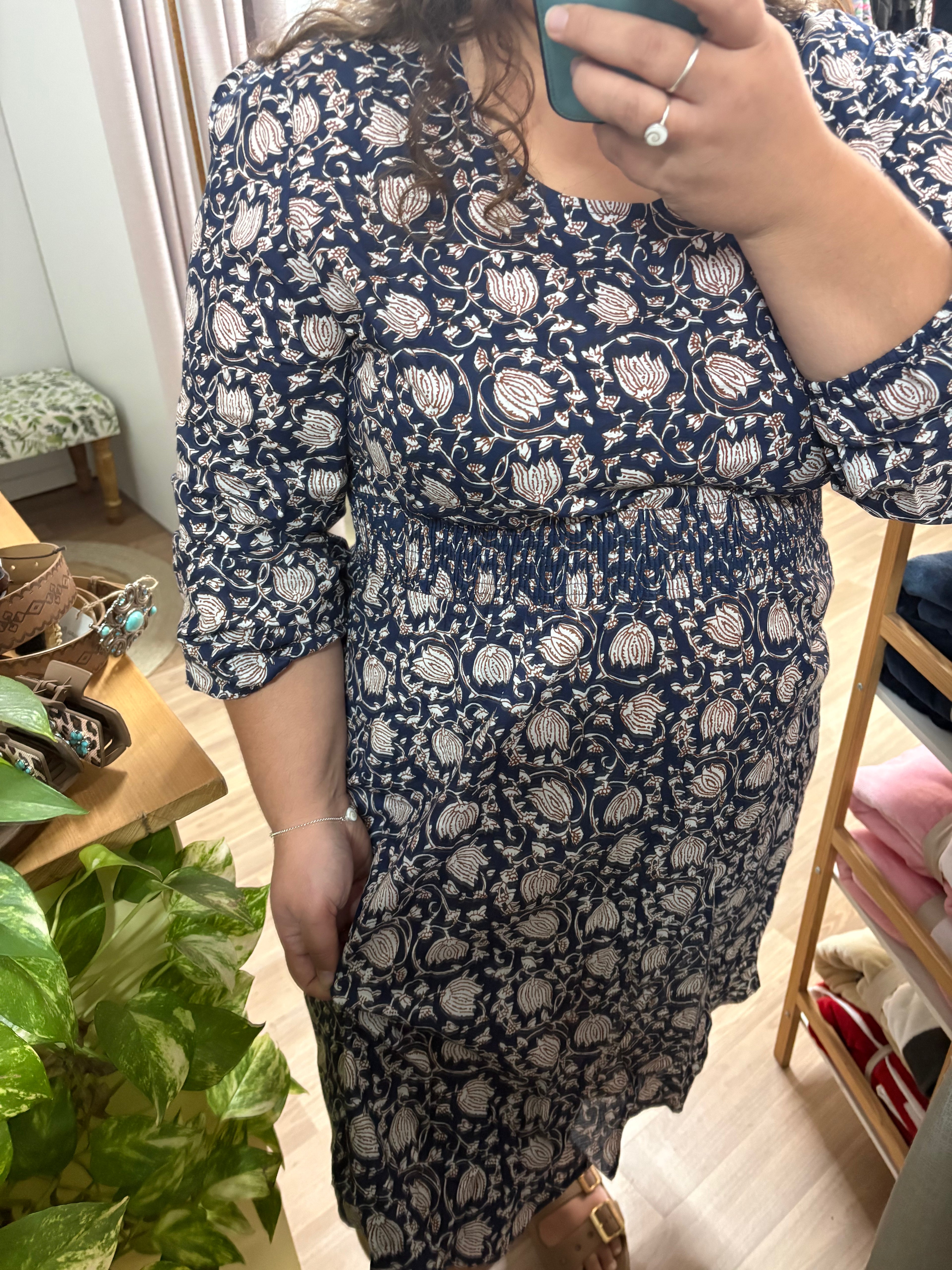 Ruby dress- Lotus print