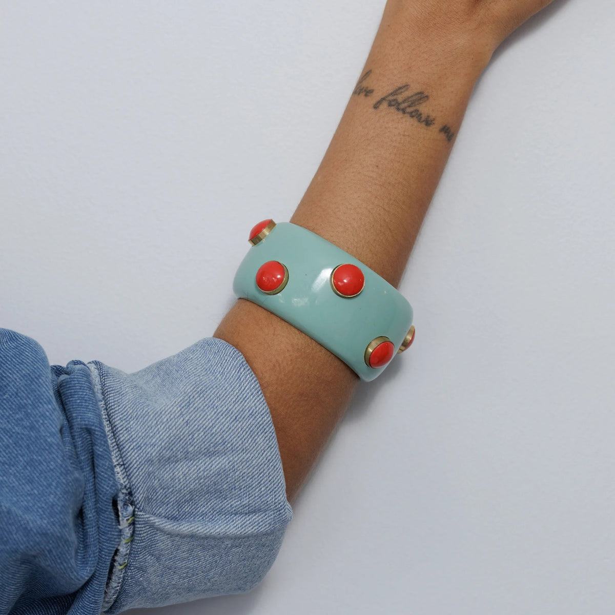 Beaded Bangle blue