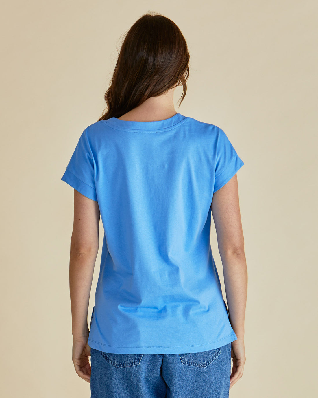Tracy V-neck Tee Powder blue