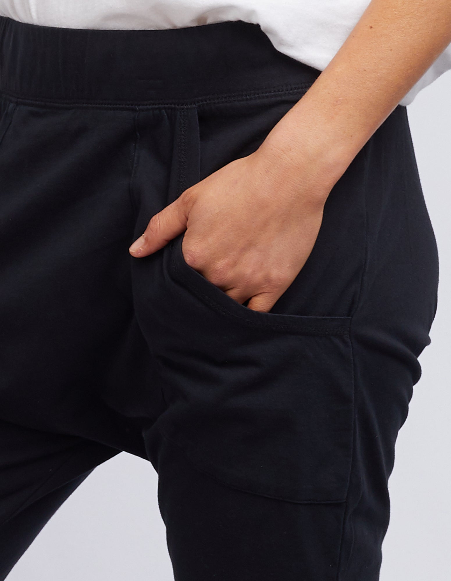 Washout pant washed black