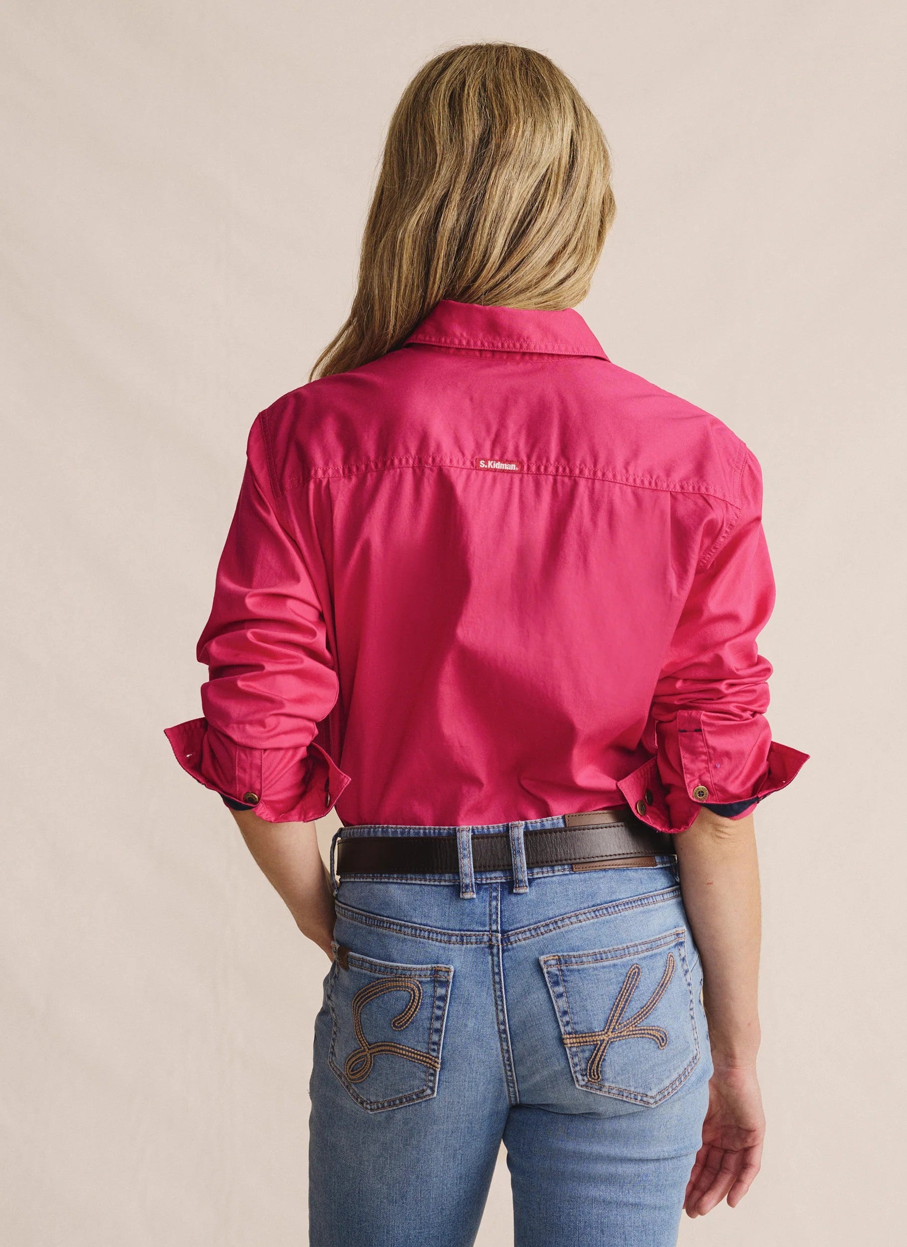 Camfield Half Placket Workshirt pink
