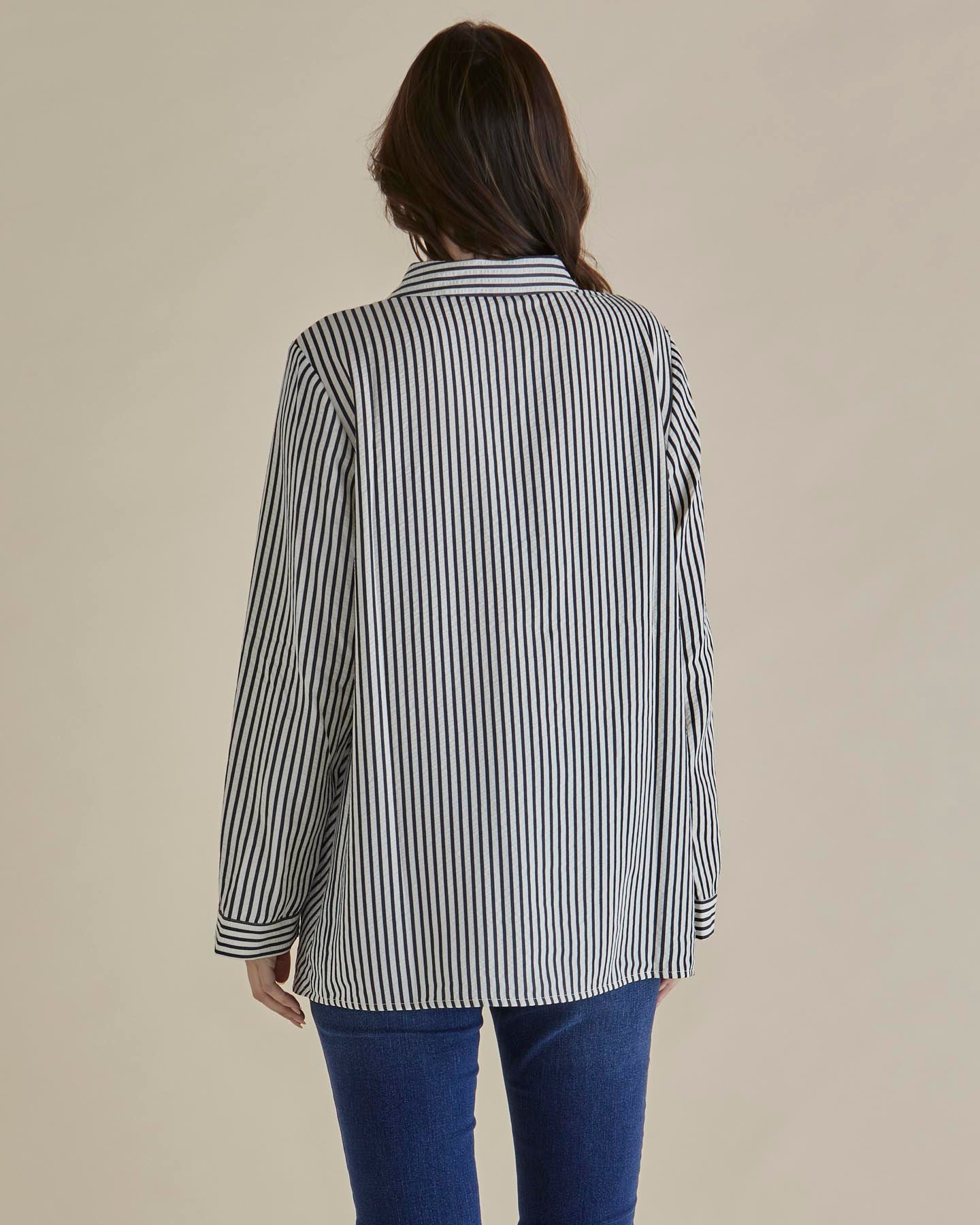 Crinkle Blouse black/white
