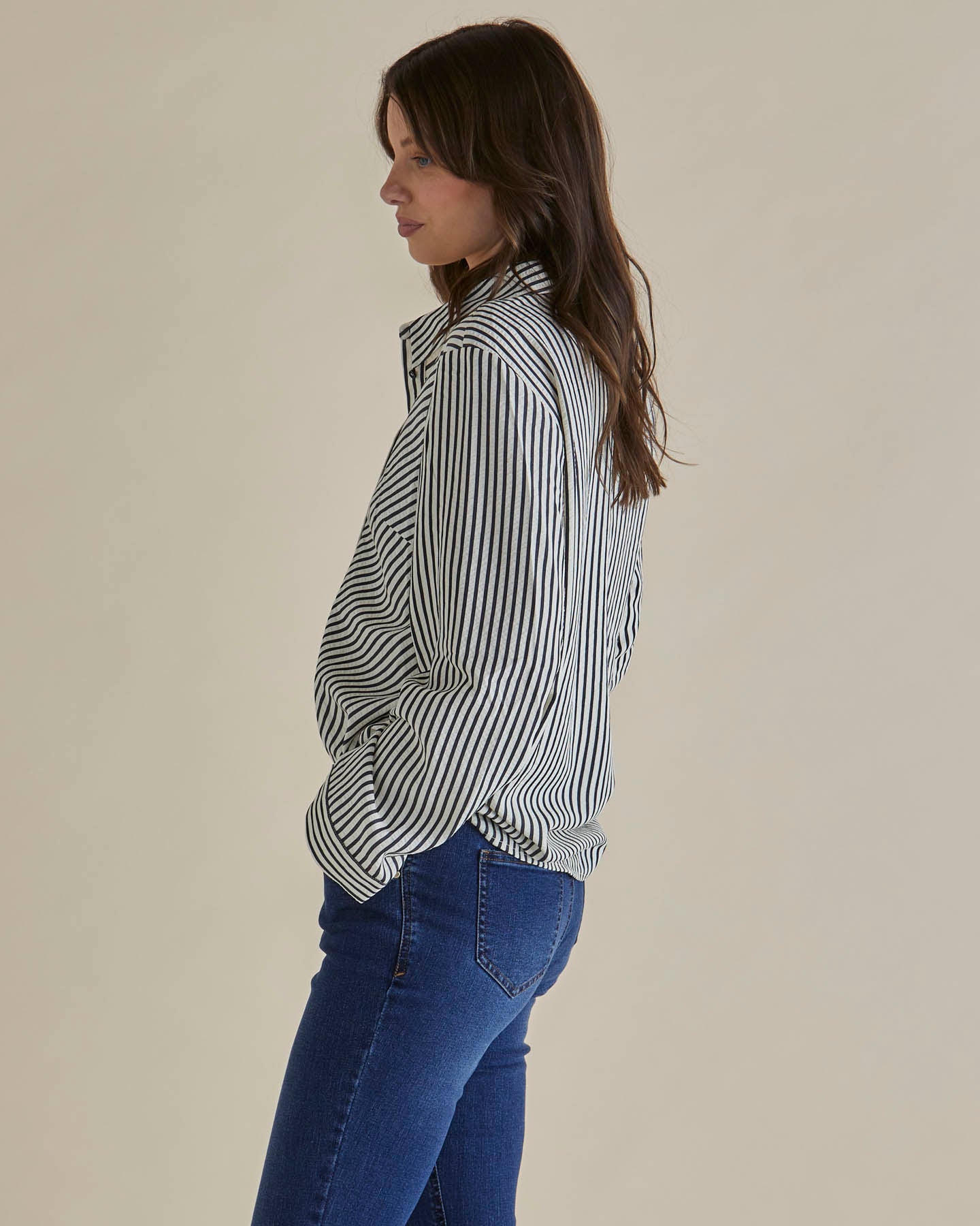Crinkle Blouse black/white