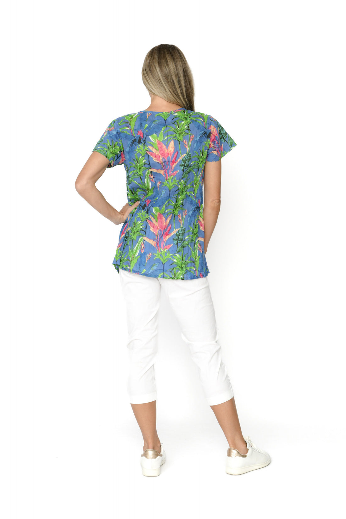 Kayla Cotton Blouse Short Sleeve trop foil 1