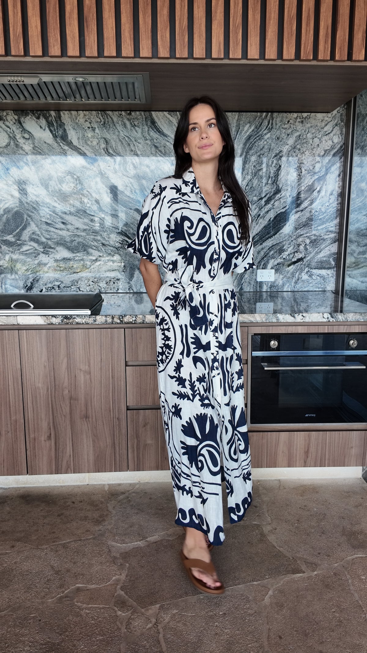 Mia Shirt Dress navy sumba