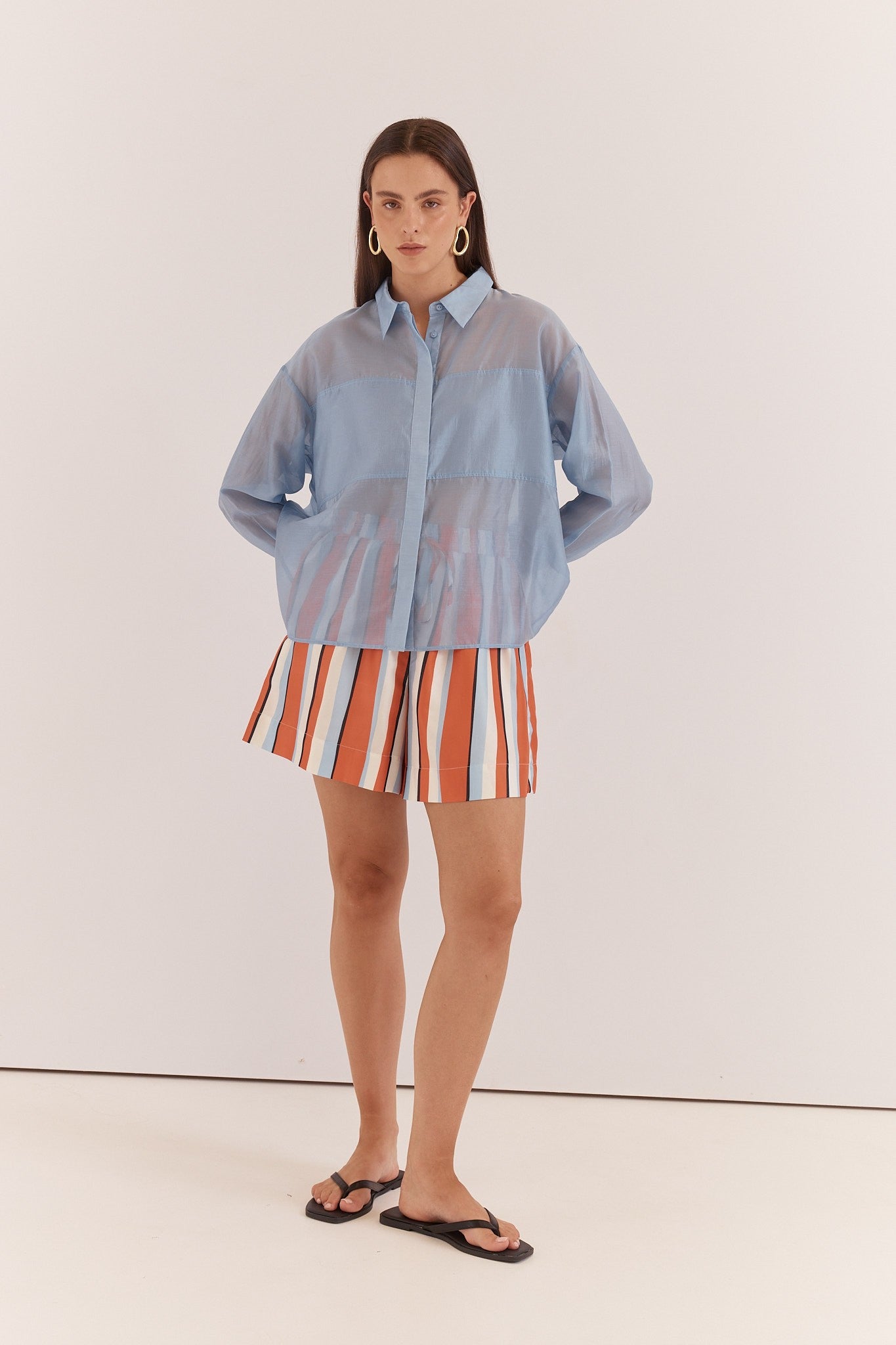 Val Oversized Shirt - pale blue