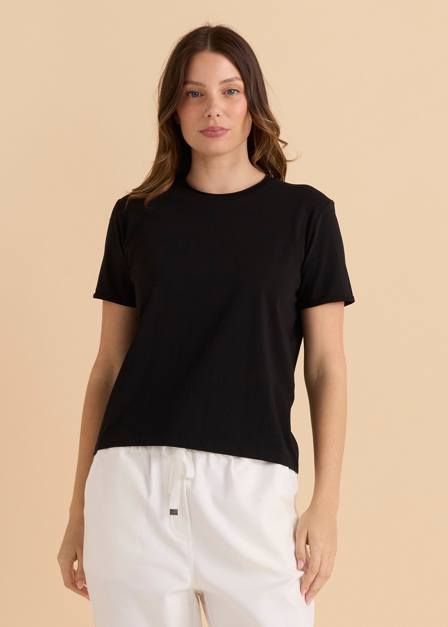 Cotton Slim Fit Tee Black