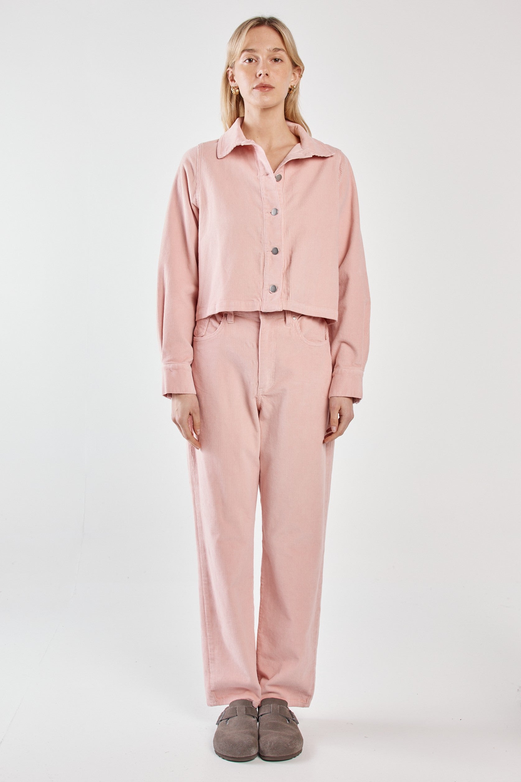 Parco Cord Straight Leg Jean dusty pink