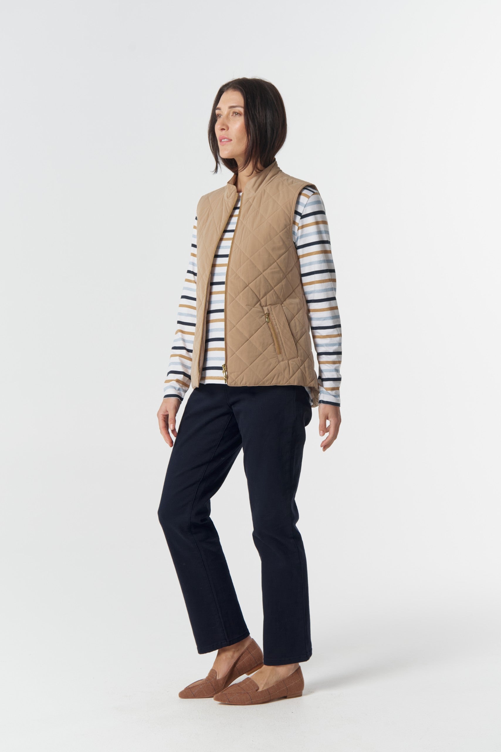 Heritage Quilted Vest Iced Coffee