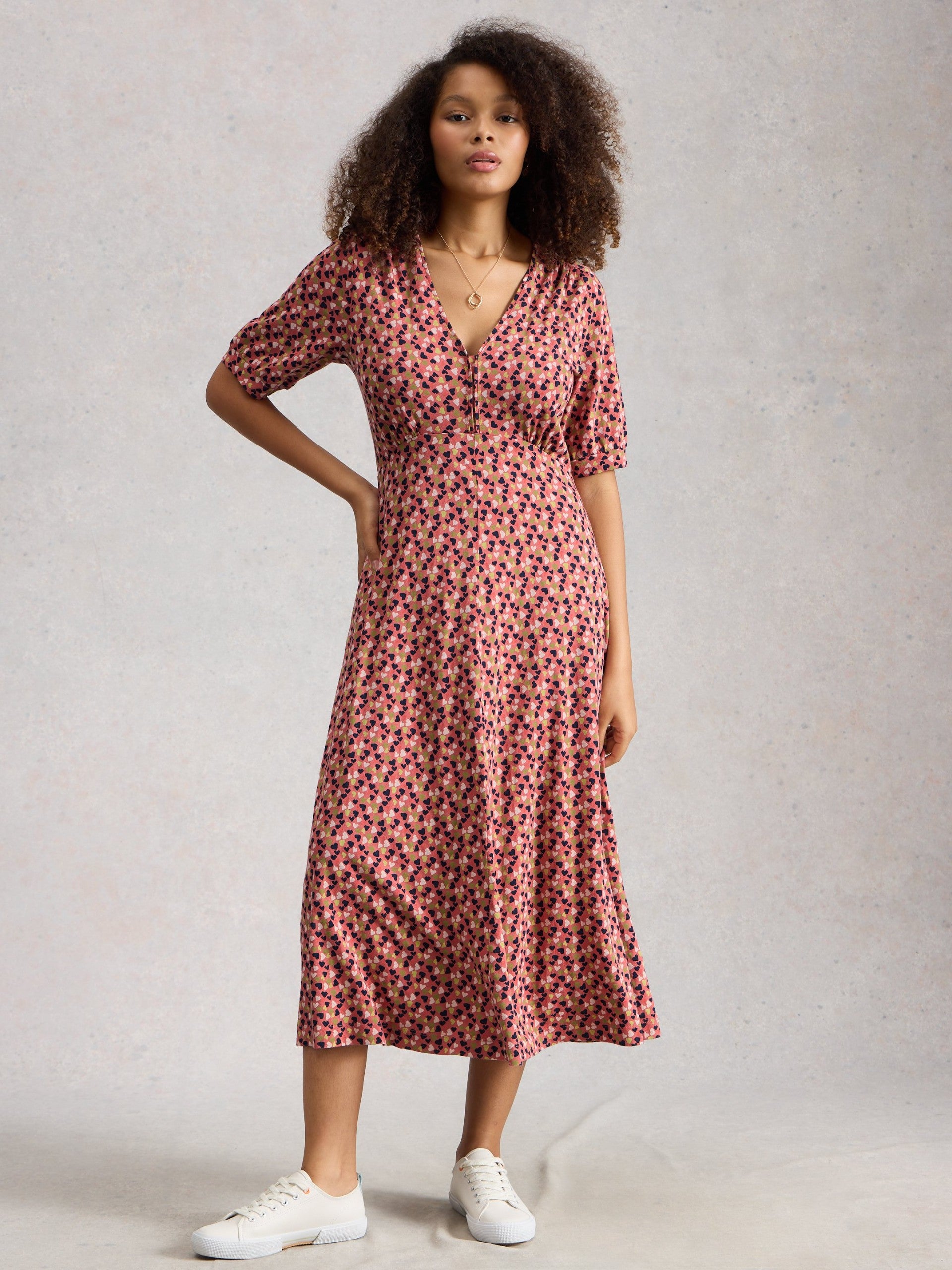 Megan Jersey Dress - Pink