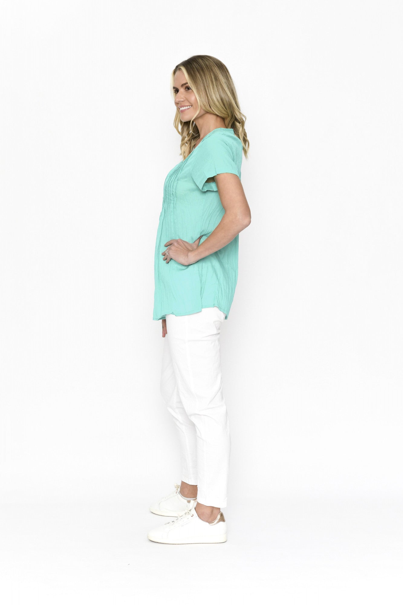 Kayla cotton blouse (AquaSplash)