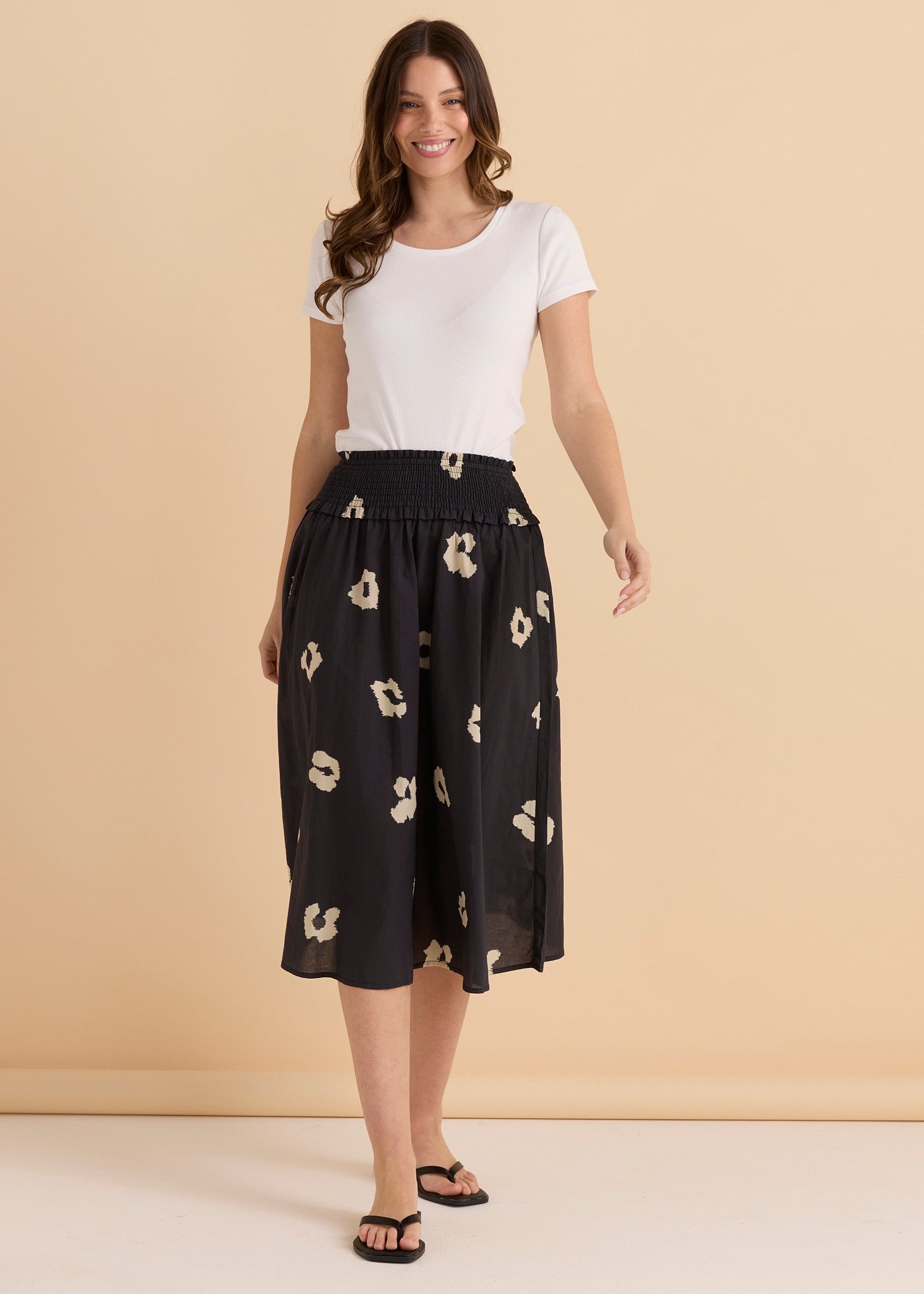 Reagan Poplin Skirt Leopard
