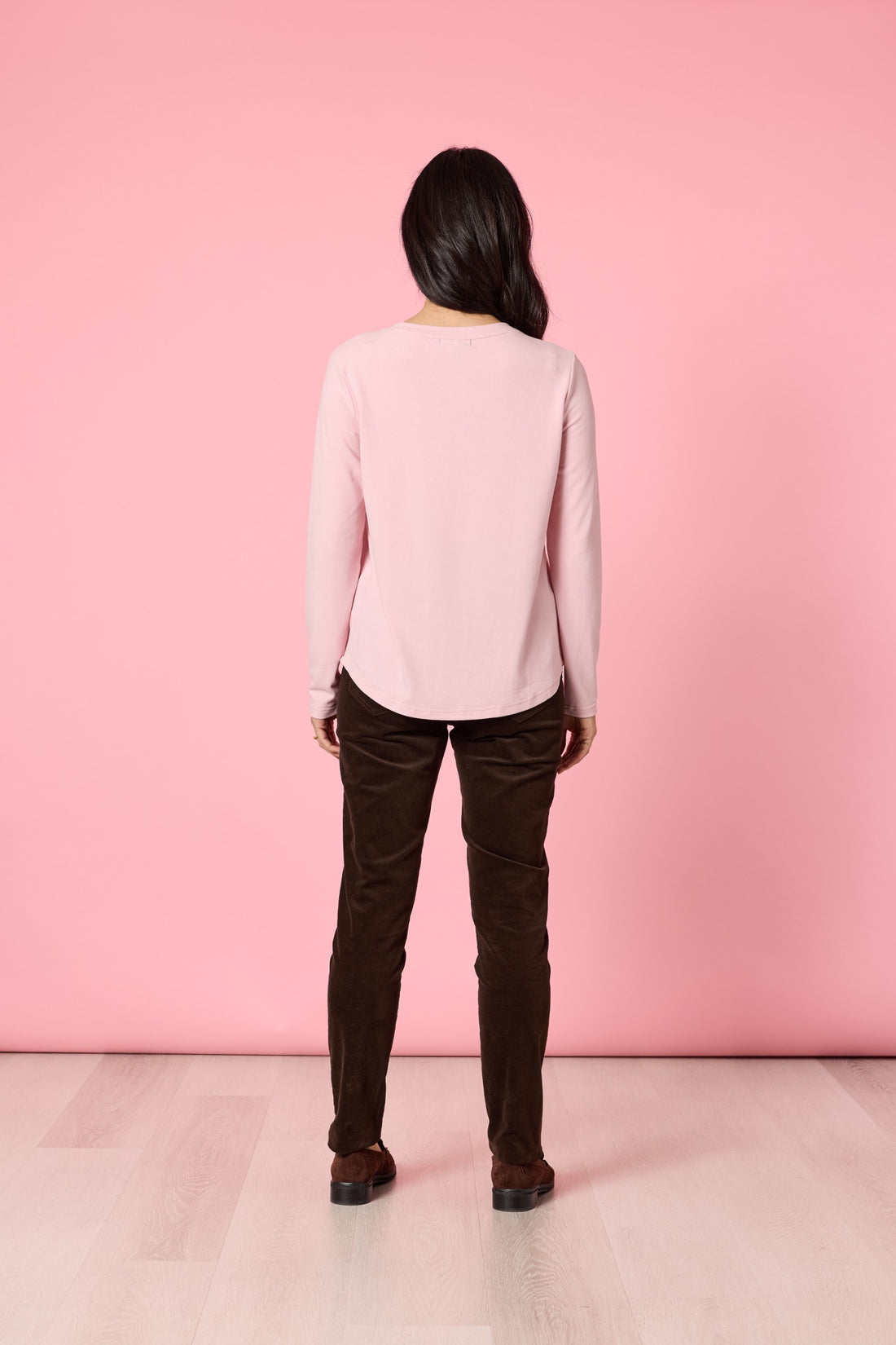 Brushed Cotton Crew Neck Tee