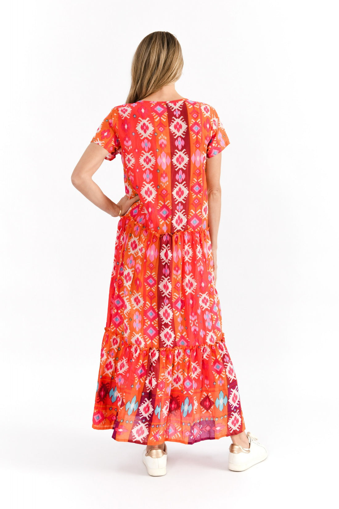 Persian border 2 maxi dress