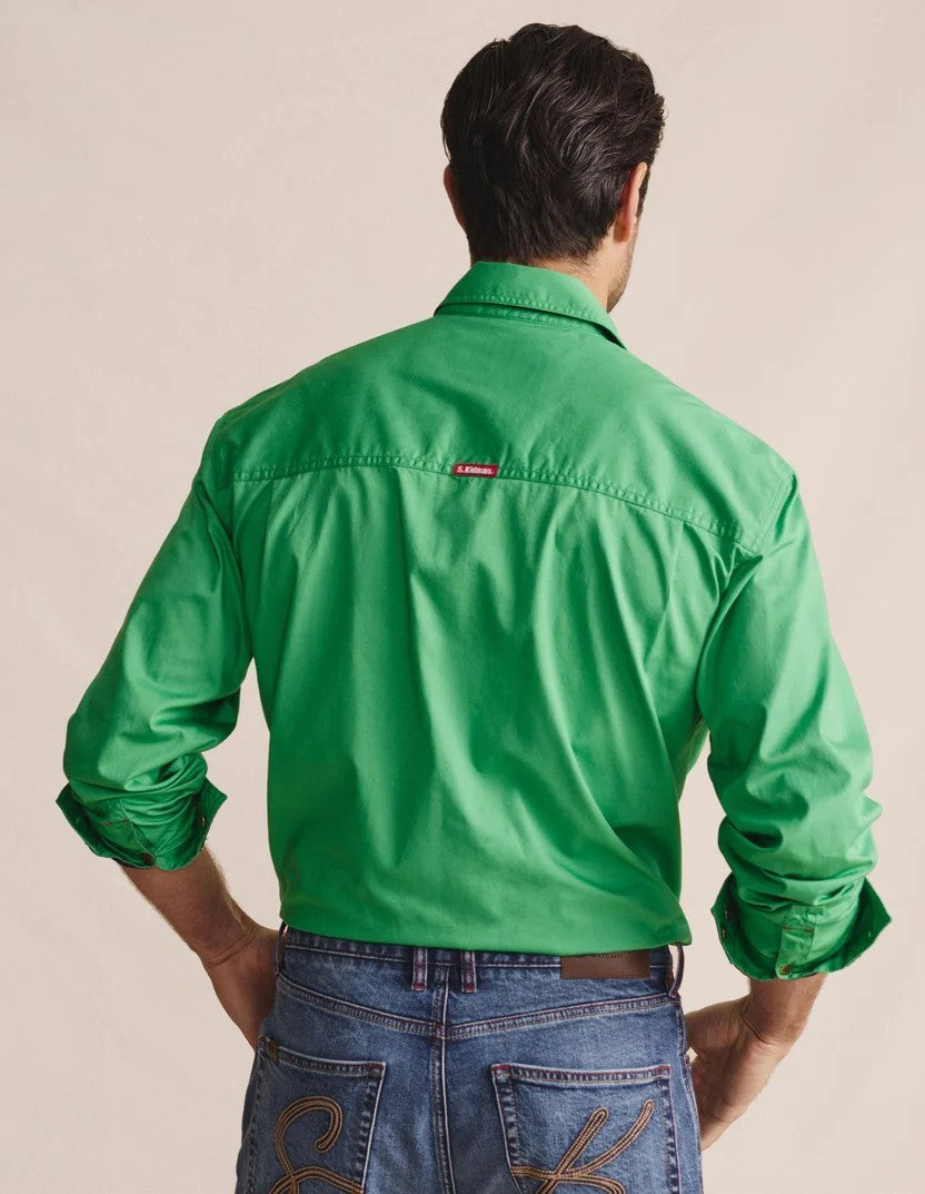 Armstrong Full Placket Workshirt - green