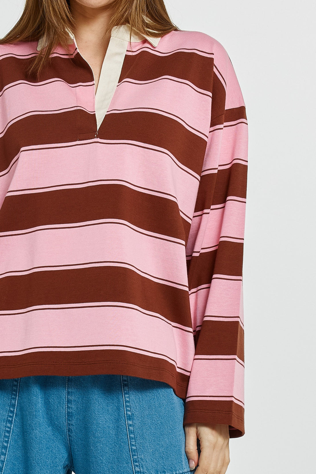 Roland Rugby Top pink/choc