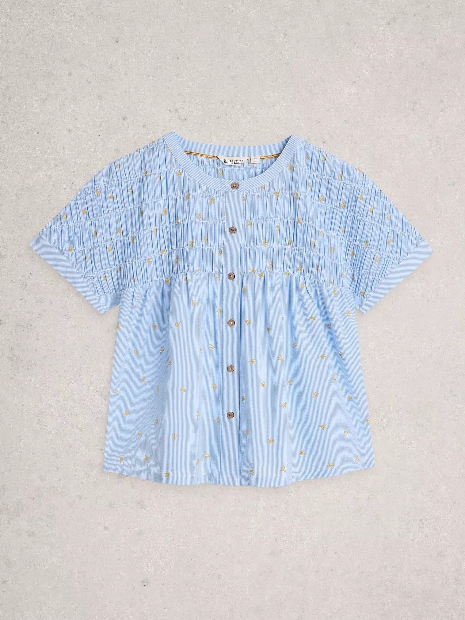 Tammie Organic Cotton shirt Blue MLT