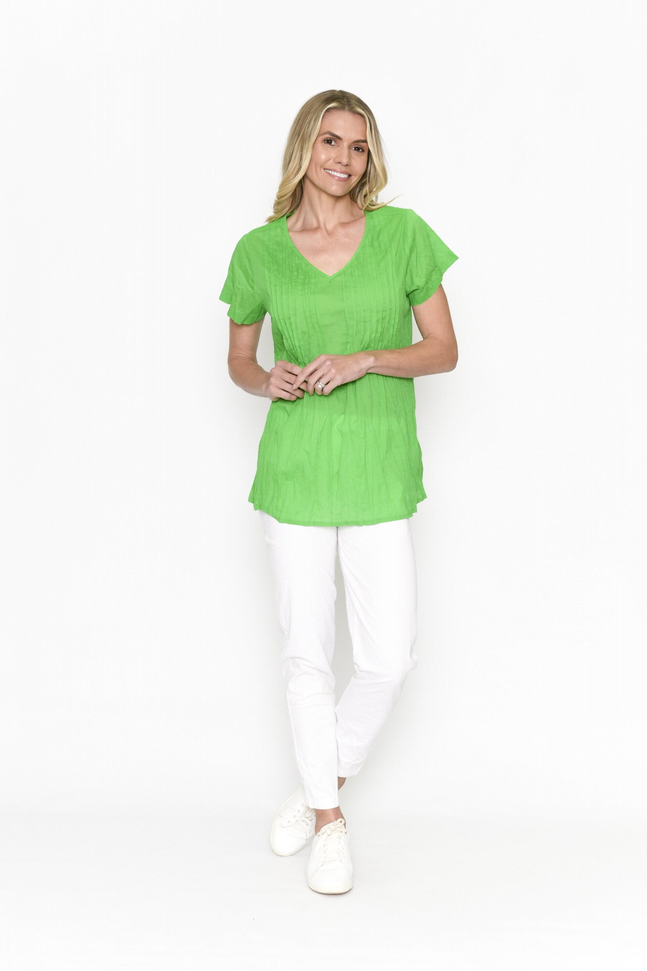 Kayla cotton blouse (Parrot)