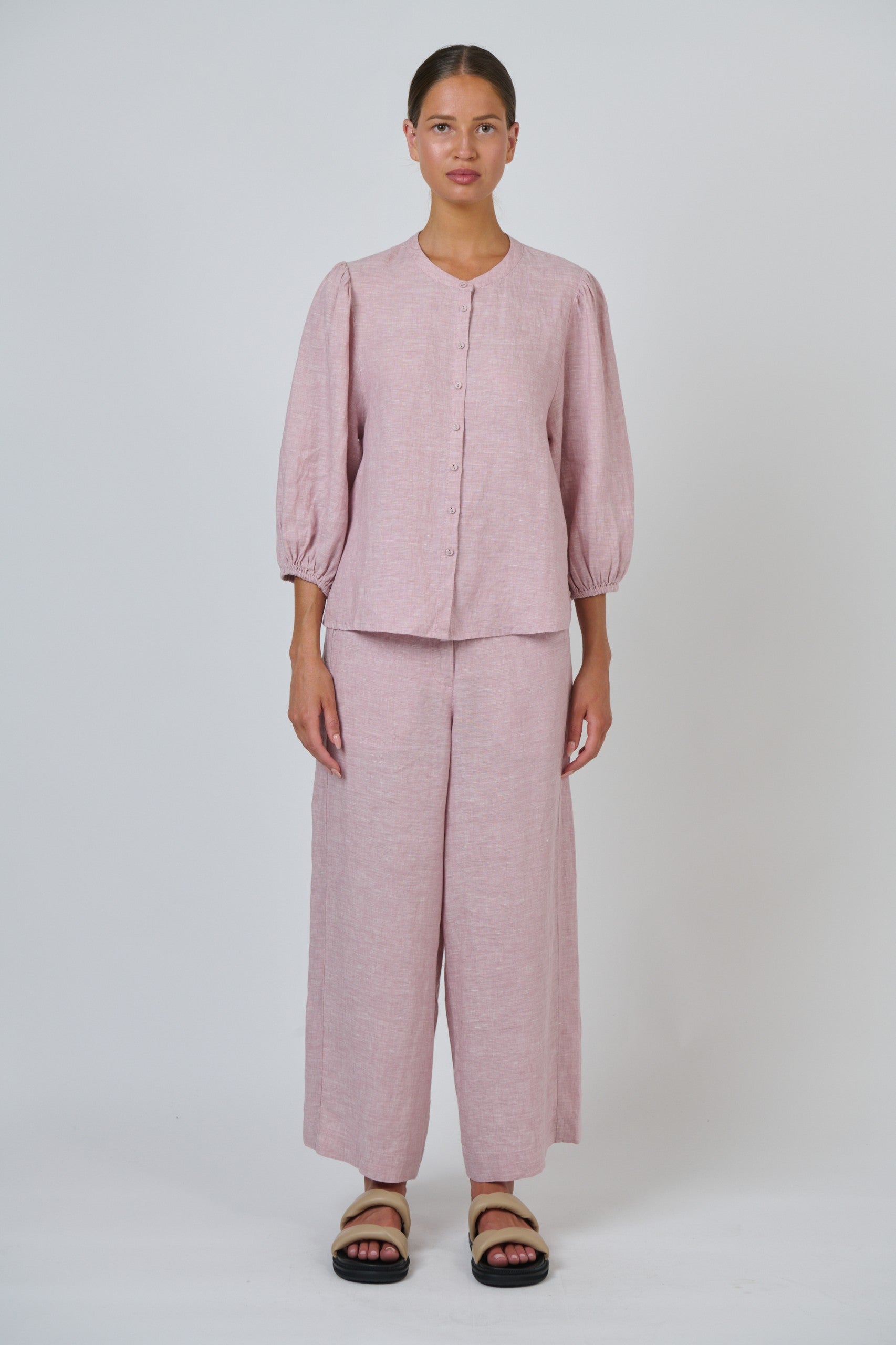June Linen Top - radish