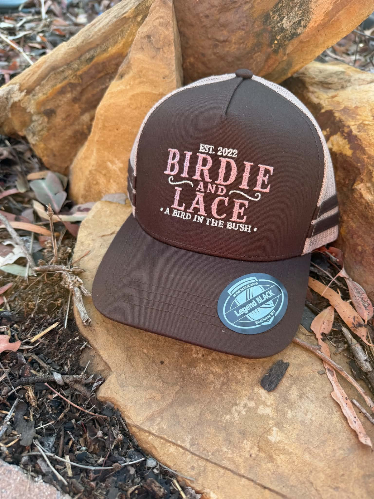 Birdie and Lace Trucker Cap - cocoa