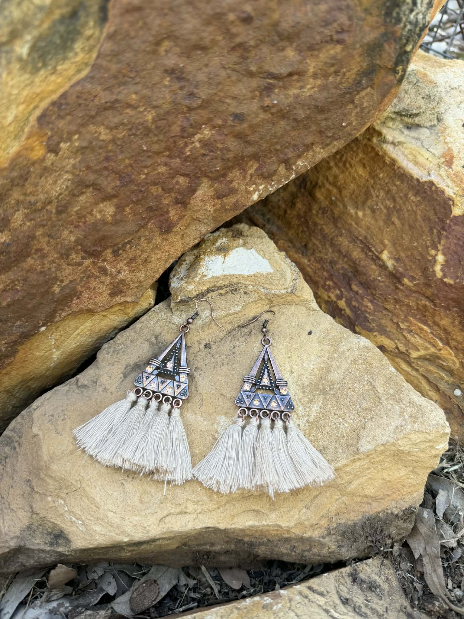 Sahara Sunrise Earring Metal Tasseled