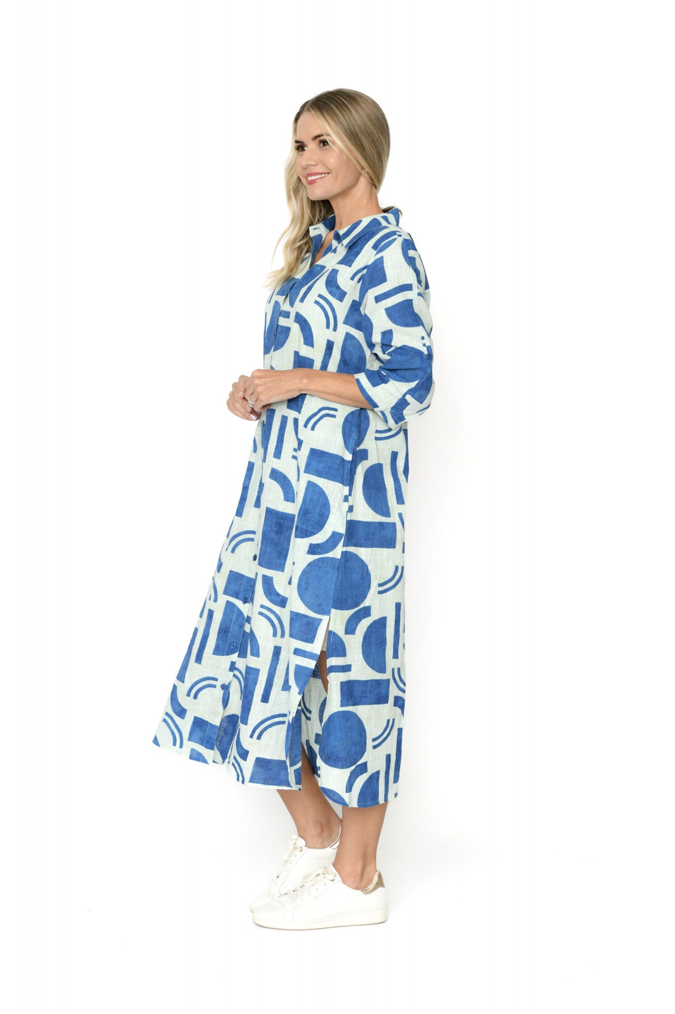 Sofia Shirt Dress Simple Blue