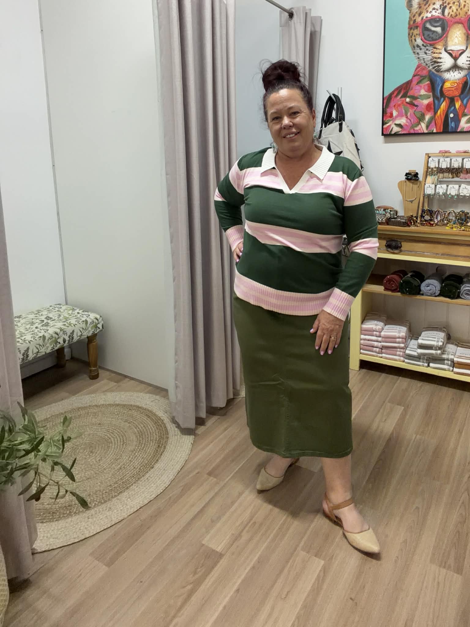5 Pocket Maxi Skirt sage