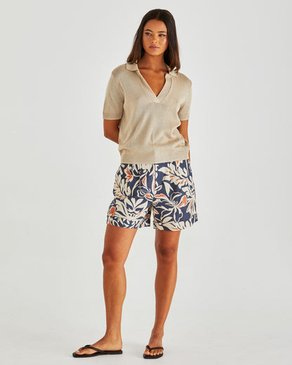 Abbie Knit Polo neutral