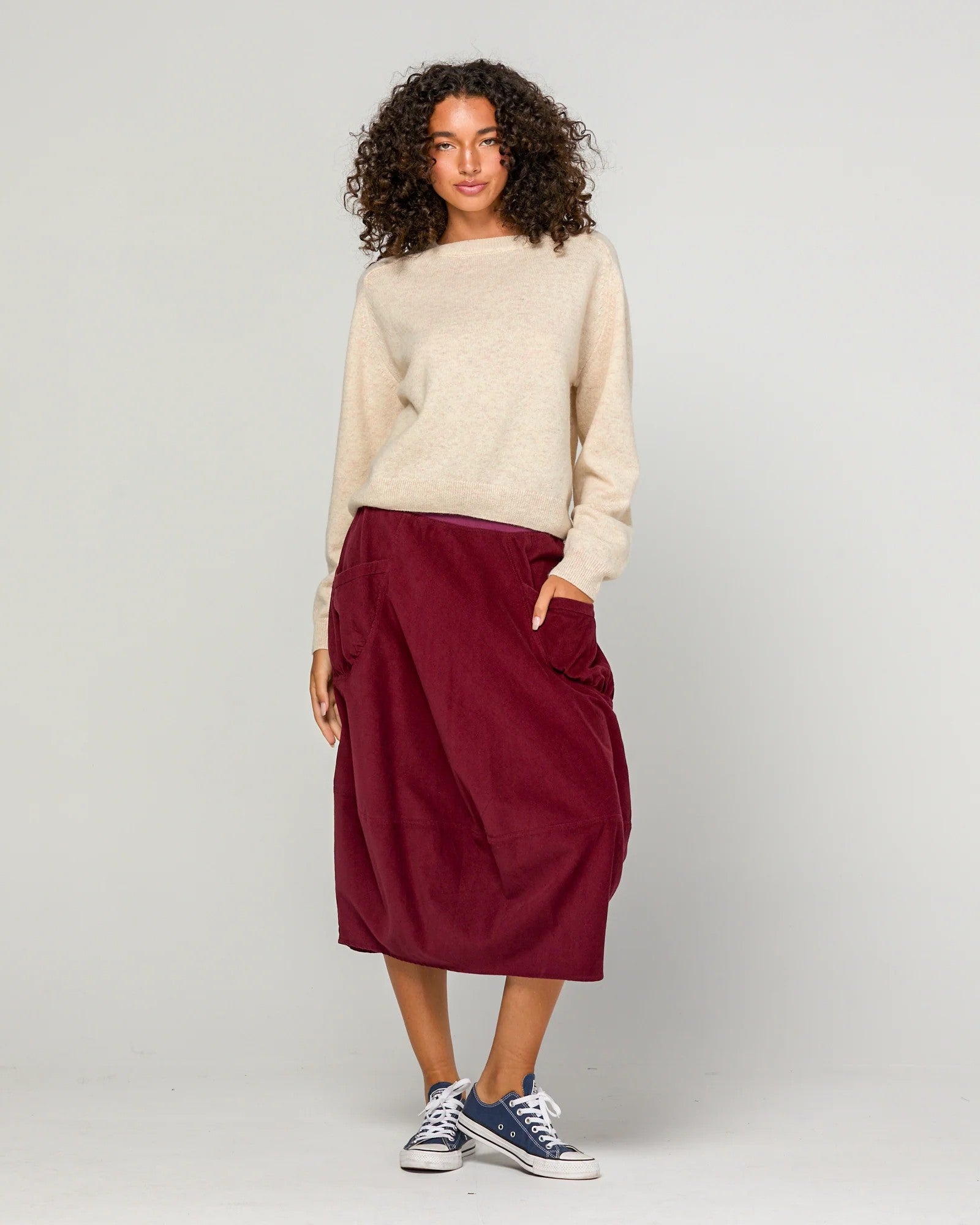 Cord Guru Skirt - Merlot