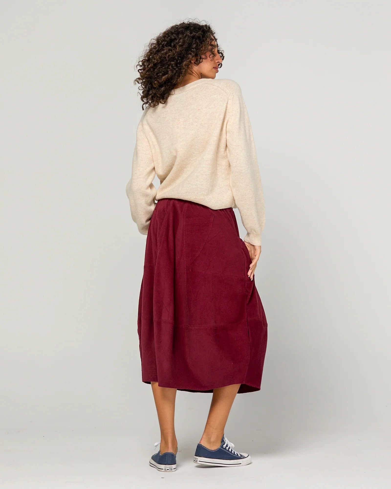 Cord Guru Skirt - Merlot
