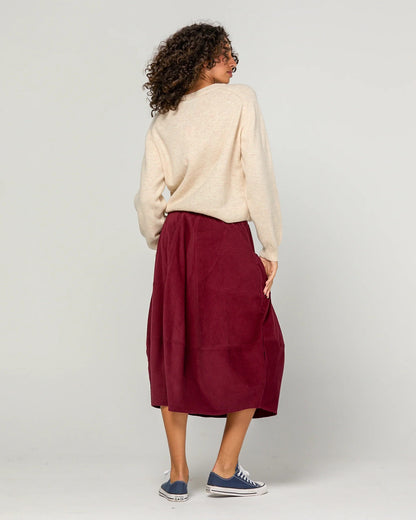 Cord Guru Skirt - Merlot
