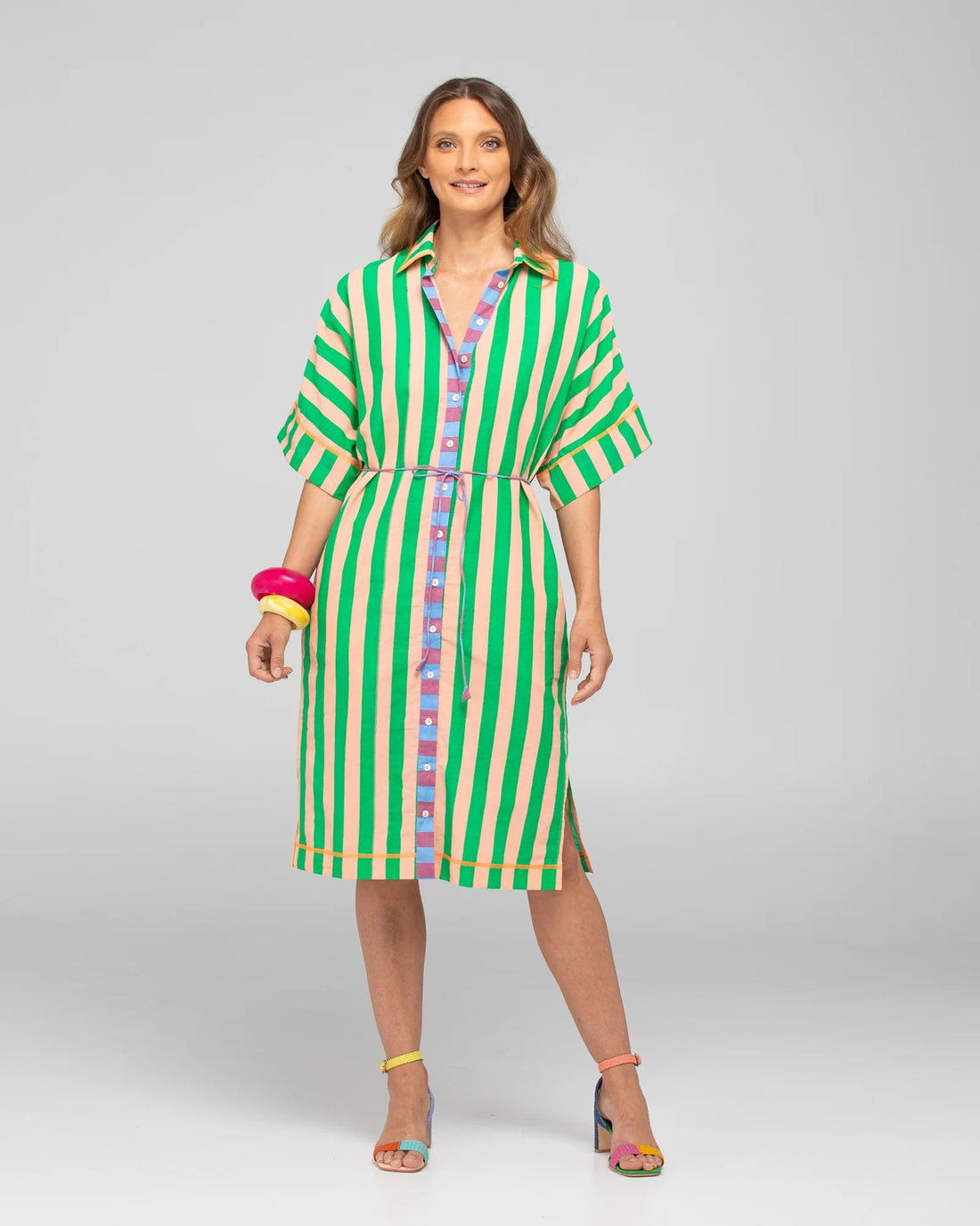 Maui Shirt Dress -Capri Peach