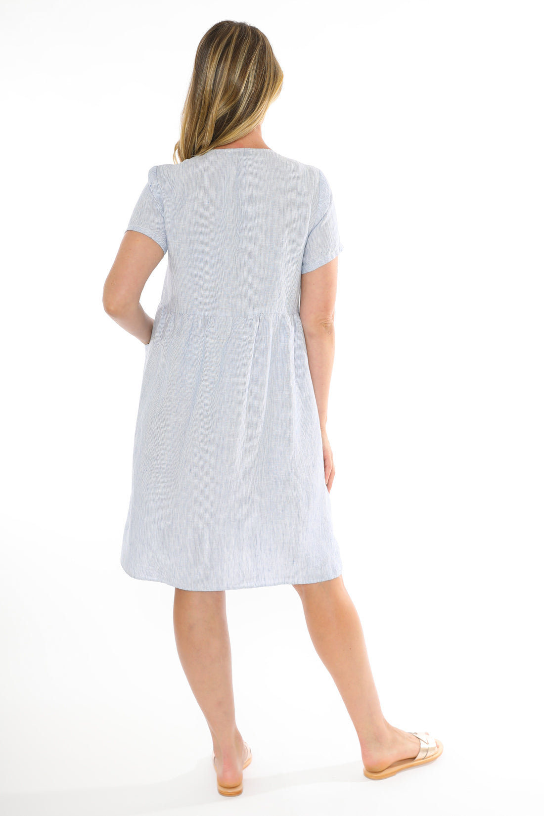 Core Stripe Dress Denim