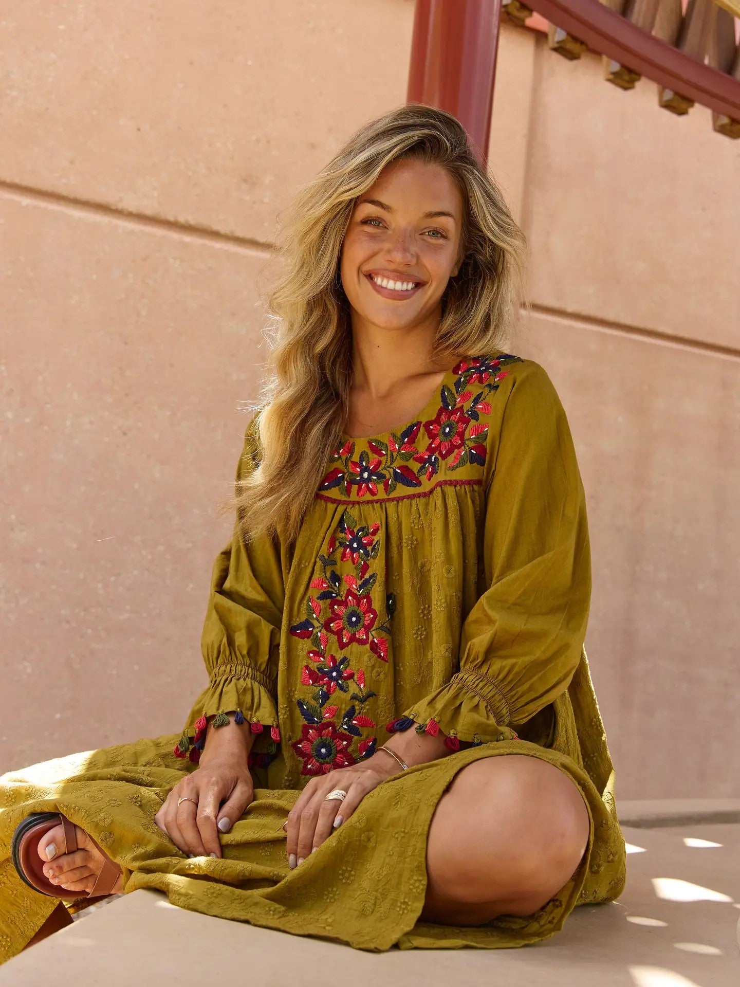 Emma Long Dress - olive