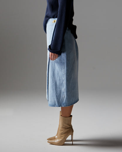 Flight Bleach Wash Denim skirt