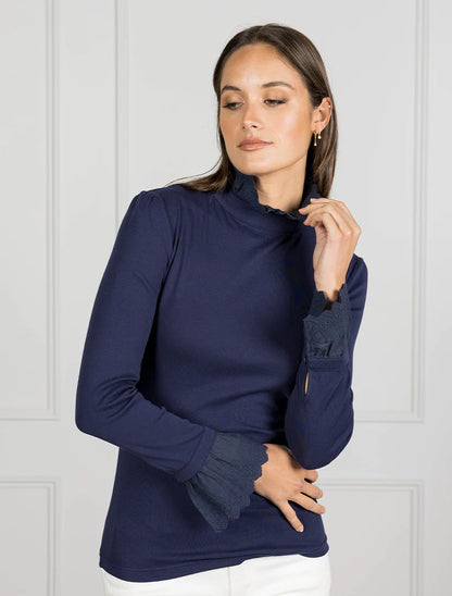 Freya Frill Top navy