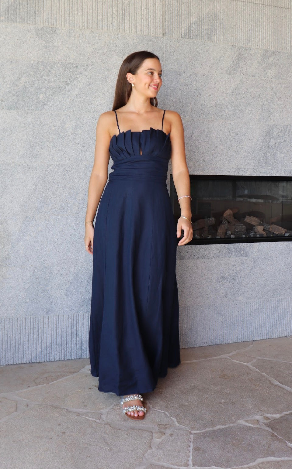 Poppy Shell Dress navy