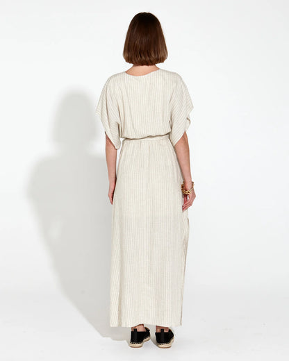 Heritage linen maxi dress