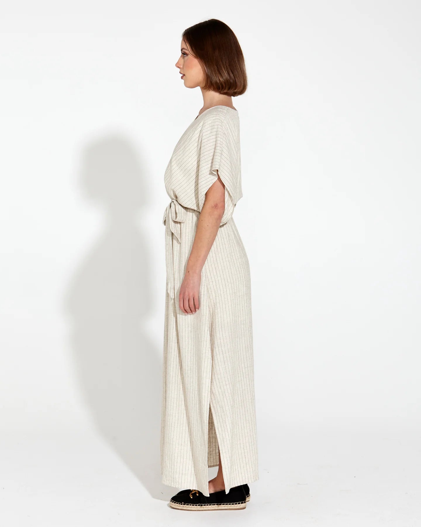 Heritage linen maxi dress