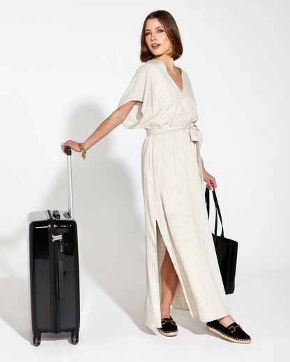 Heritage linen maxi dress