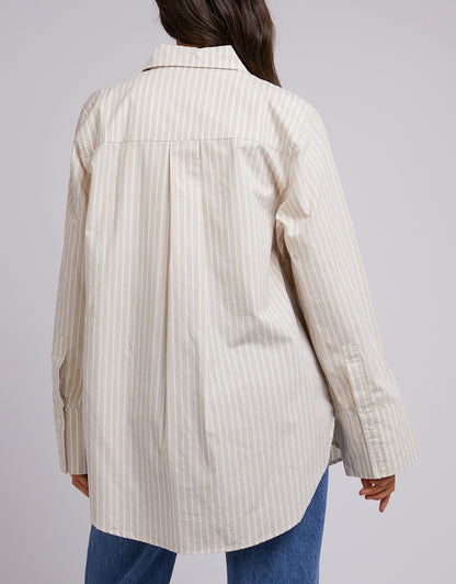 Holiday oversized shirt oat