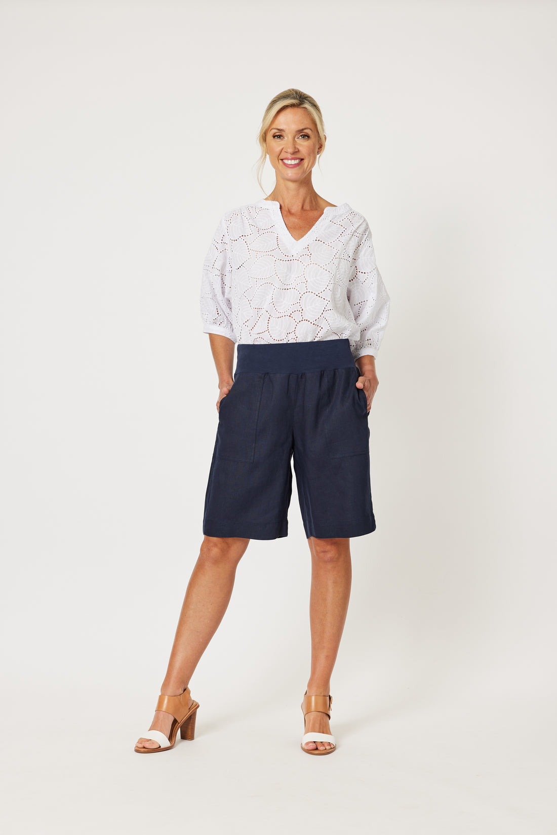 Jordan Linen Short Navy