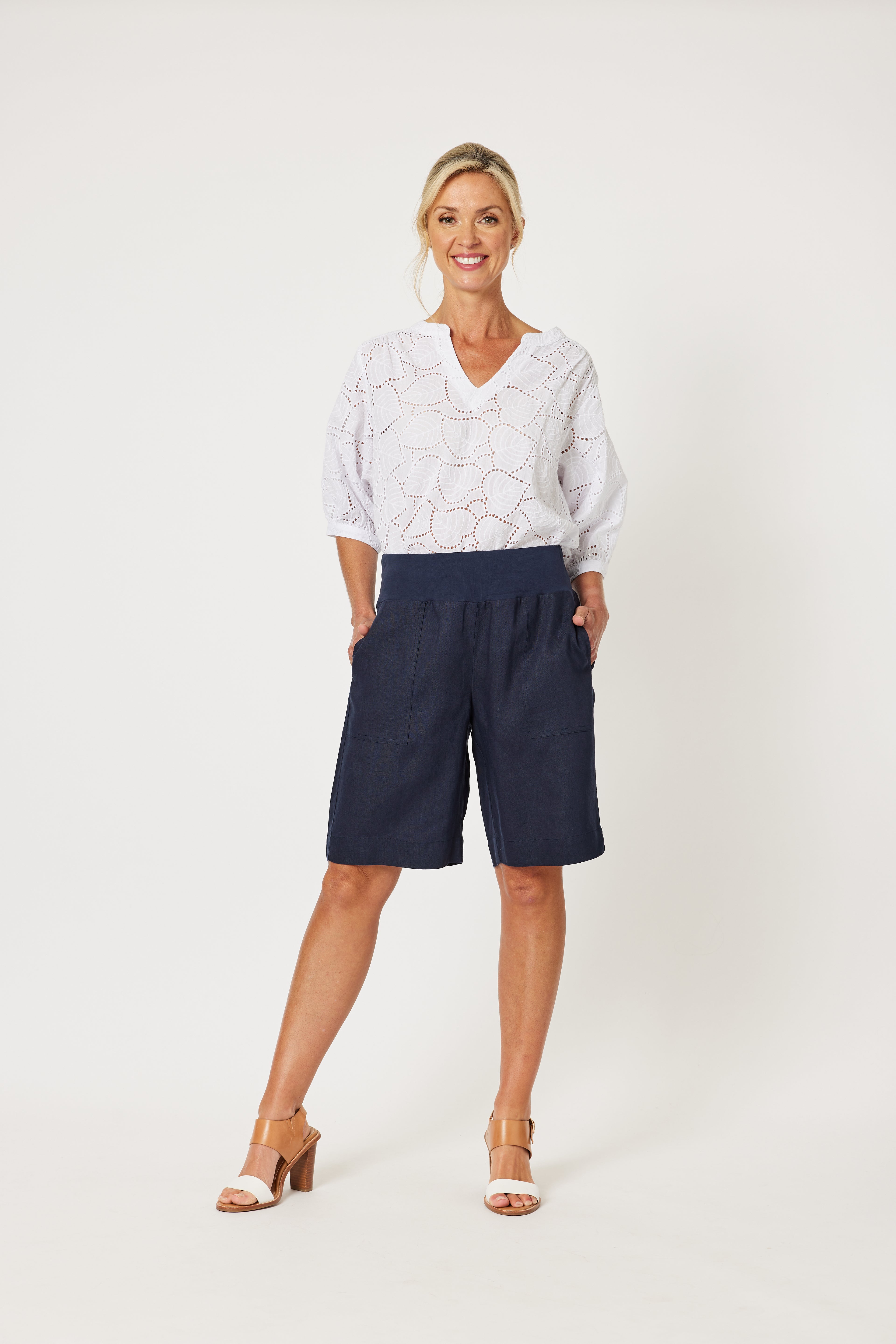 Jordan Linen Short Navy