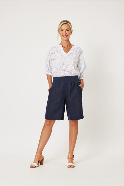 Jordan Linen Short Navy