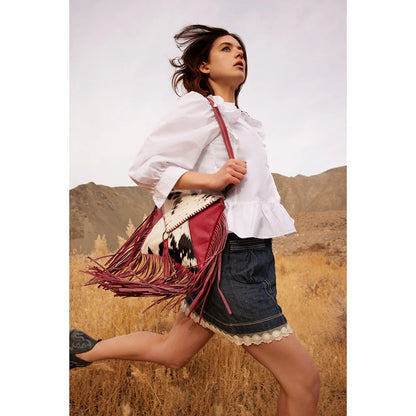 Letterstone Trail Fringe Leather &amp; Hairon bag